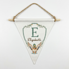 Personalized Triangle Pennants in Mallard