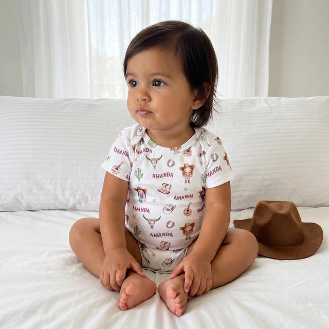 Personalized Bodysuit in Western Girl