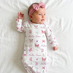 Personalized Sleep Gown in Pink Butterfly