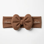 Personalized Bow Headband in Brown