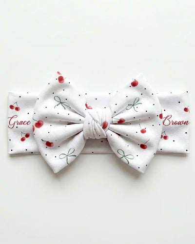 Personalized Bow Headband in Cherished Baby