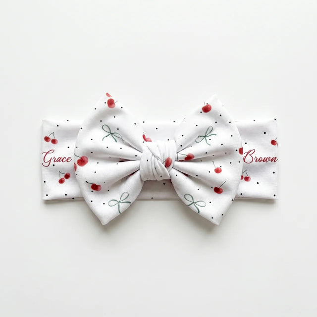 Personalized Bow Headband in Cherished Baby