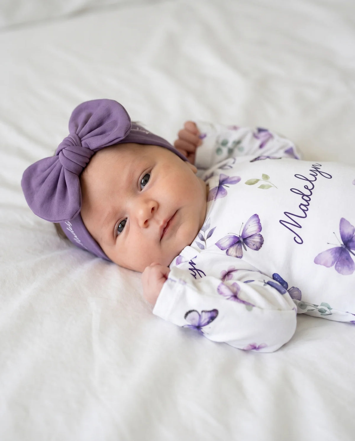 Personalized Sleep Gown in Purple Butterfly