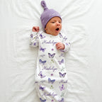 Personalized Sleep Gown in Purple Butterfly