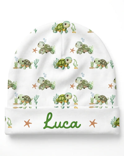 Personalized Beanie in Sea Turtle