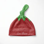 Personalized Knotted Hat in Cherry