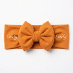 Personalized Bow Headband in Orange