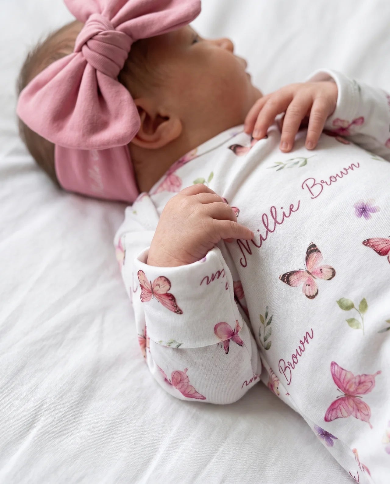 Personalized Sleep Gown in Pink Butterfly
