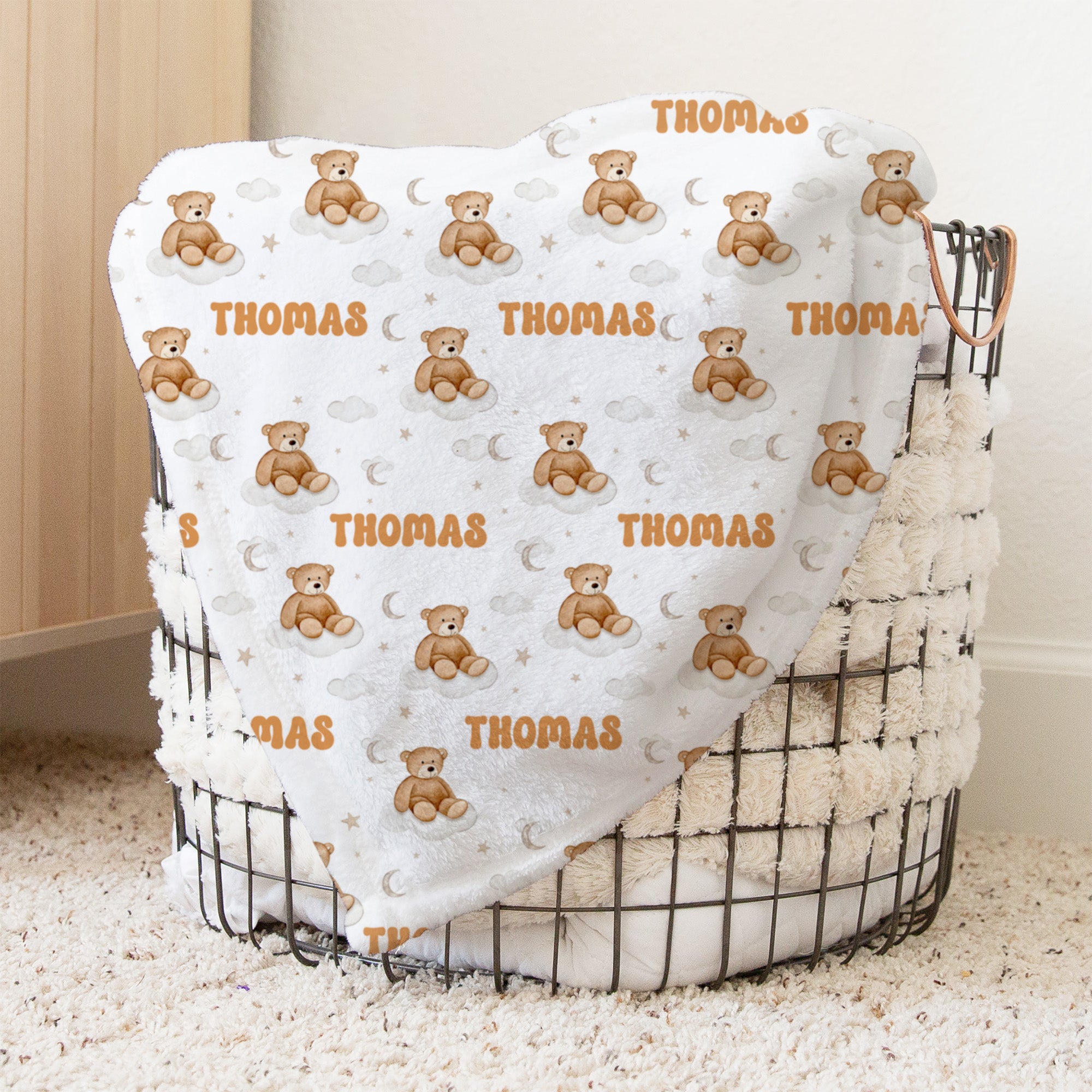 Personalized Blanket in Teddy Bear