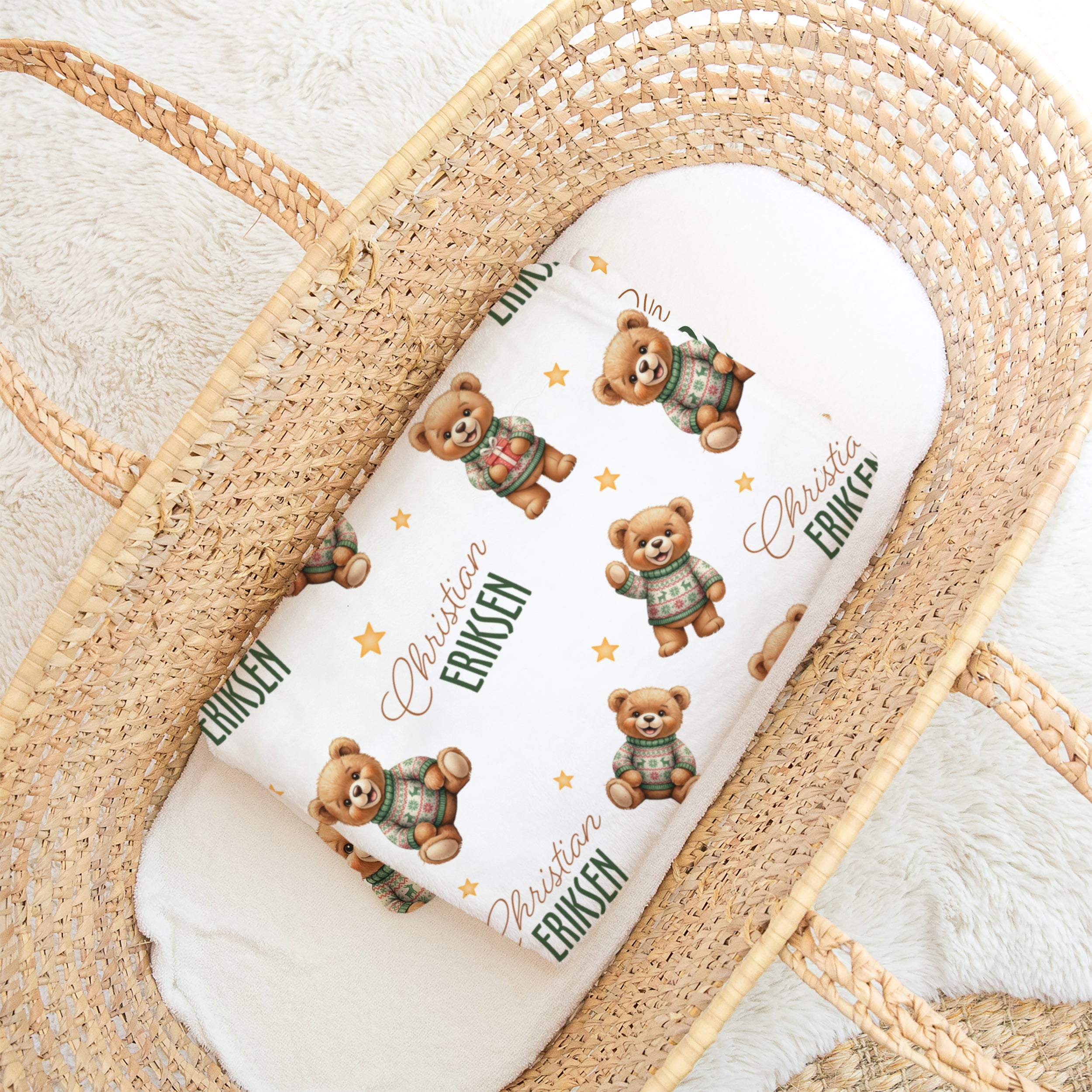 Personalized Blanket in Cozy Bear
