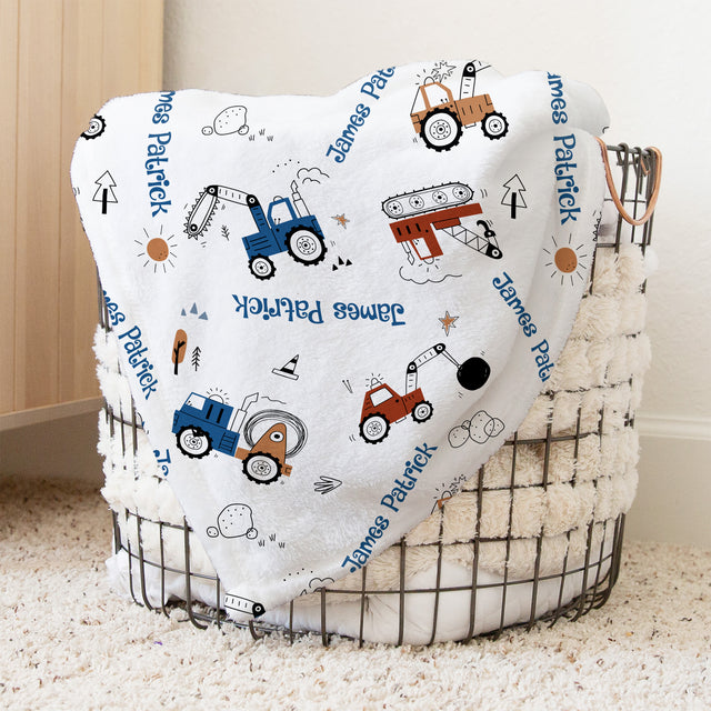 Personalized Blanket in Construction Vehicle