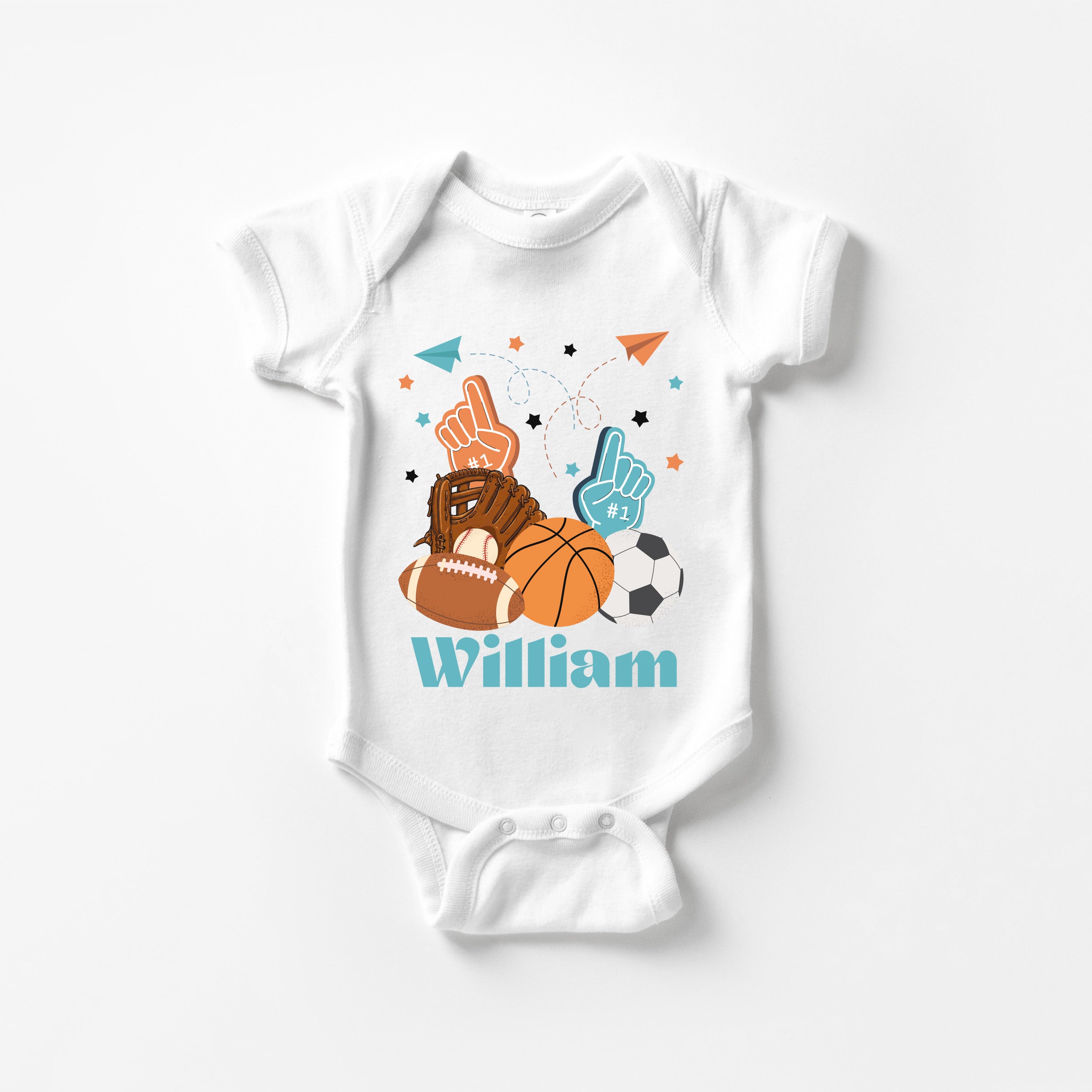 Personalized Graphic Bodysuit in Half Time