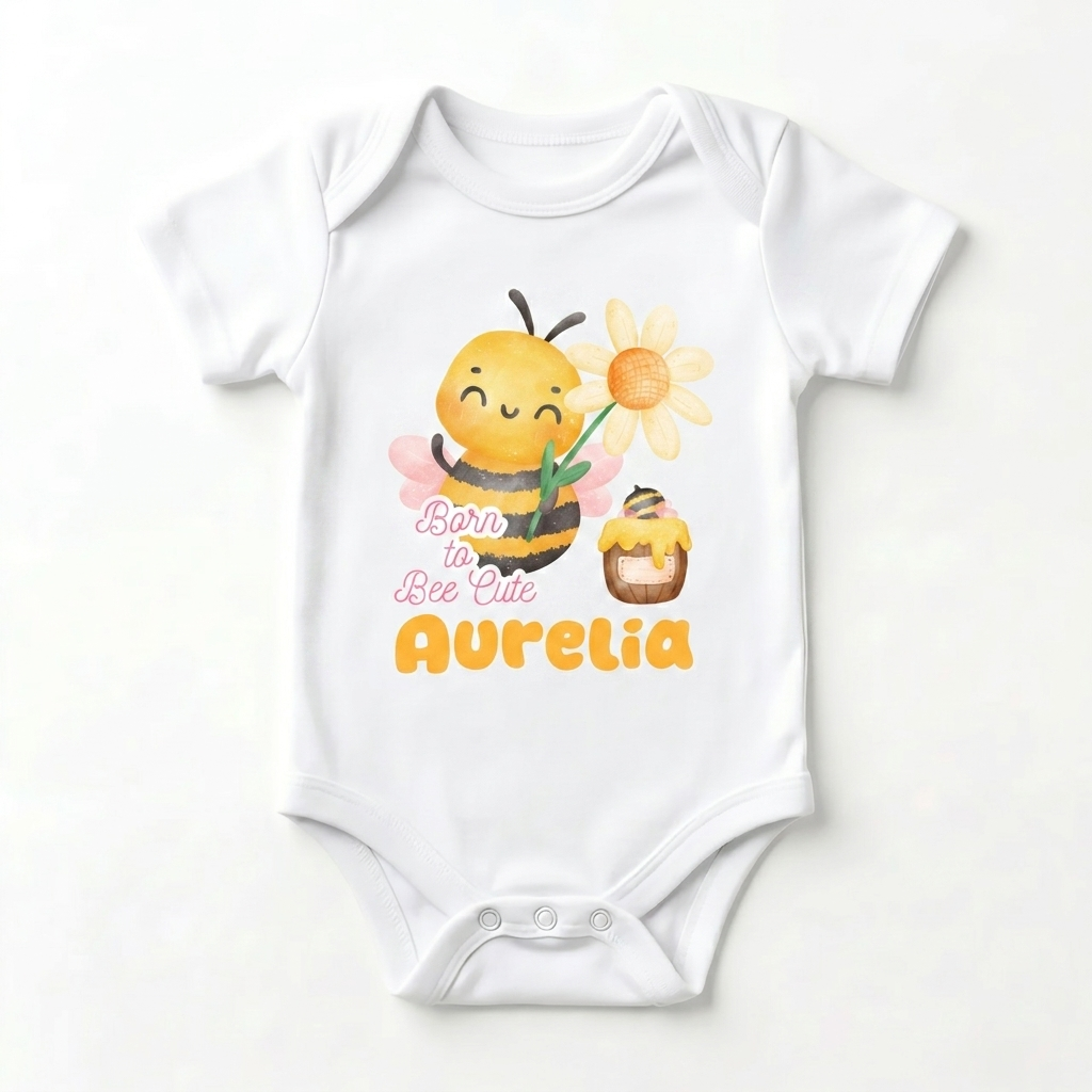 Bee Cute Personalized Graphic Bodysuit