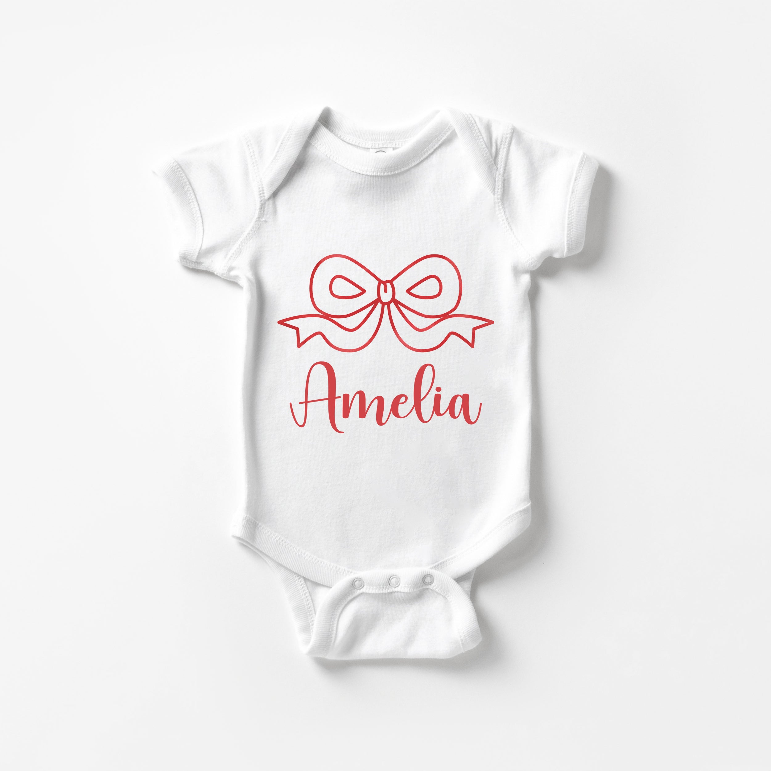 Personalized Graphic Bodysuit in Coquette Ribbon