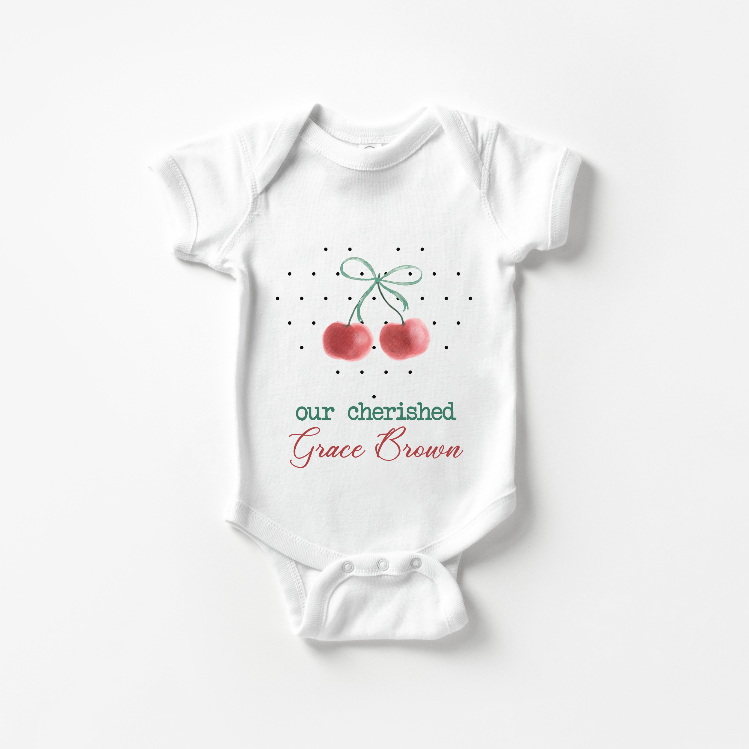 Personalized Graphic Bodysuit in Cherished Baby