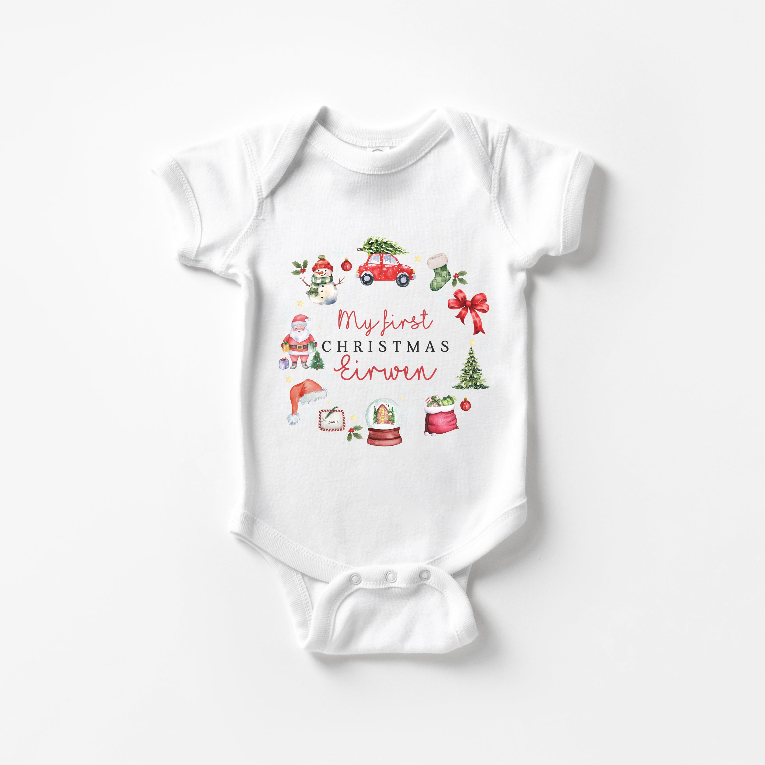Personalized Graphic Bodysuit in My 1st Christmas