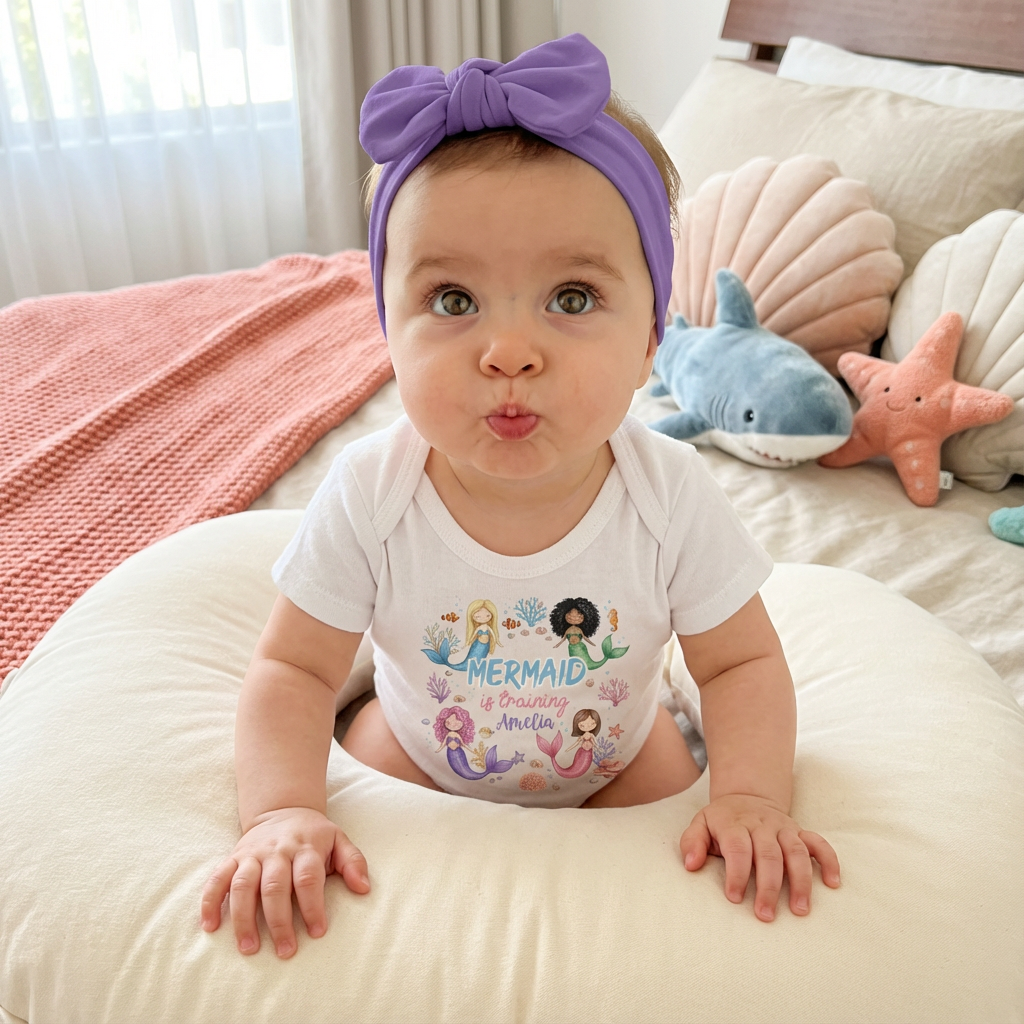 Personalized Bodysuit in Mermaid is training