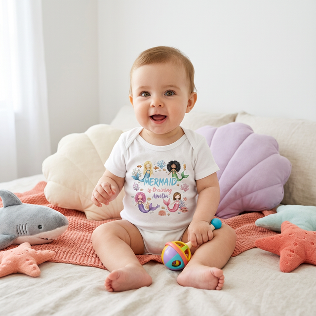 Personalized Graphic Bodysuit in Mermaid is training