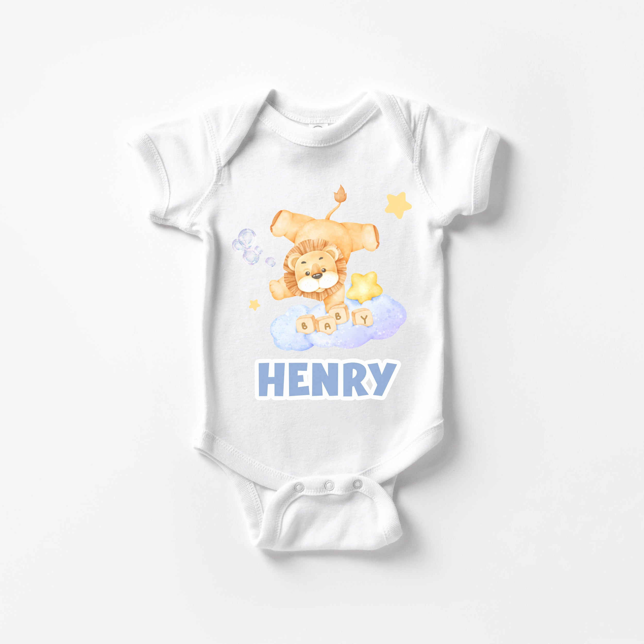 Personalized Graphic Bodysuit in Blue Milk Drunk