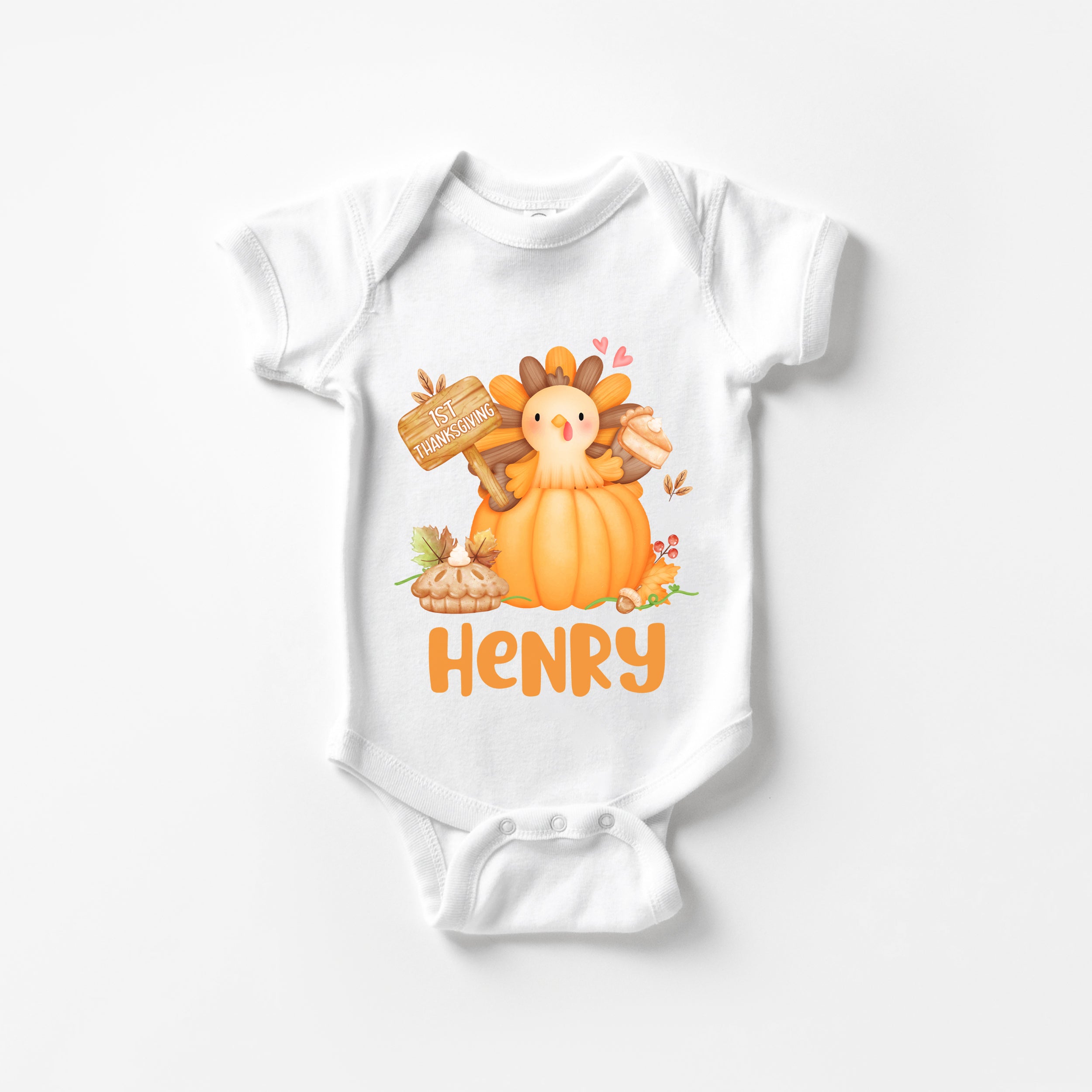 Personalized Bodysuit in Babe's 1st Thanks Giving