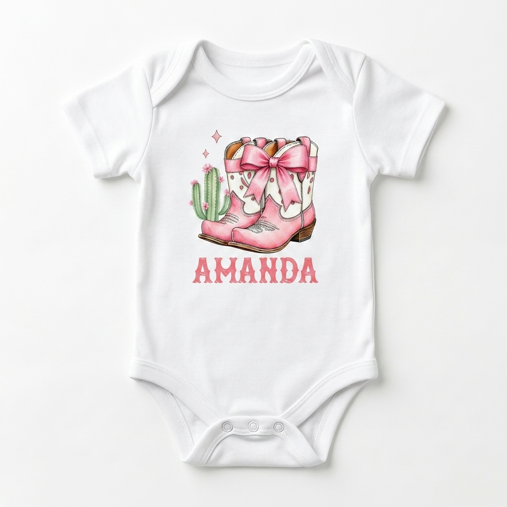 Personalized Graphic Bodysuit in Western Girl