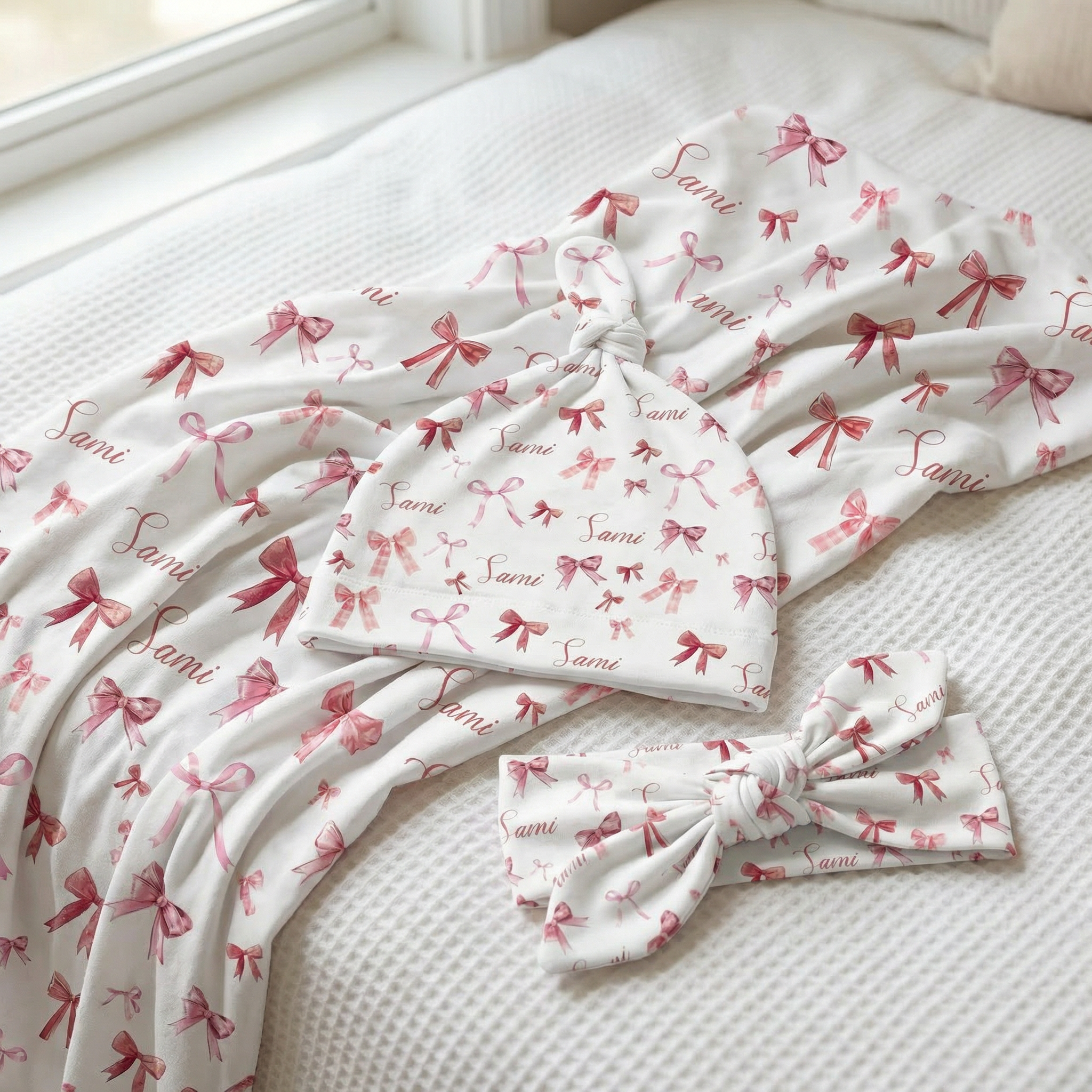 The Ultimate Baby Gift Set in White Coquette Bow