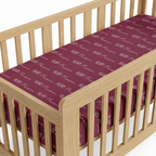 Personalized Crib Sheet Font Duo in Wine