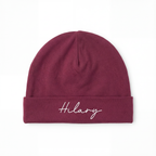 Personalized Beanie in Wine