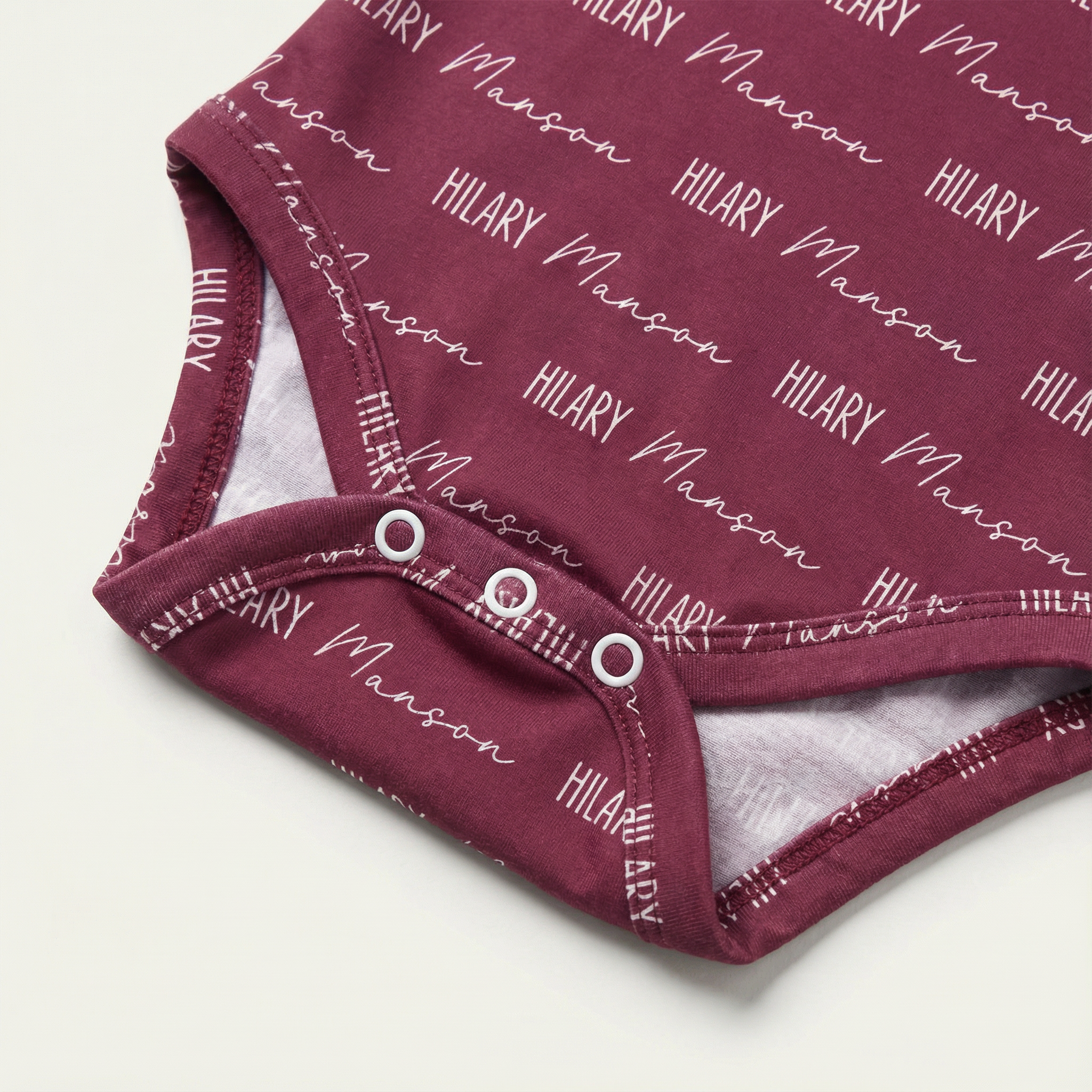Personalized Bodysuit Font Duo in Wine
