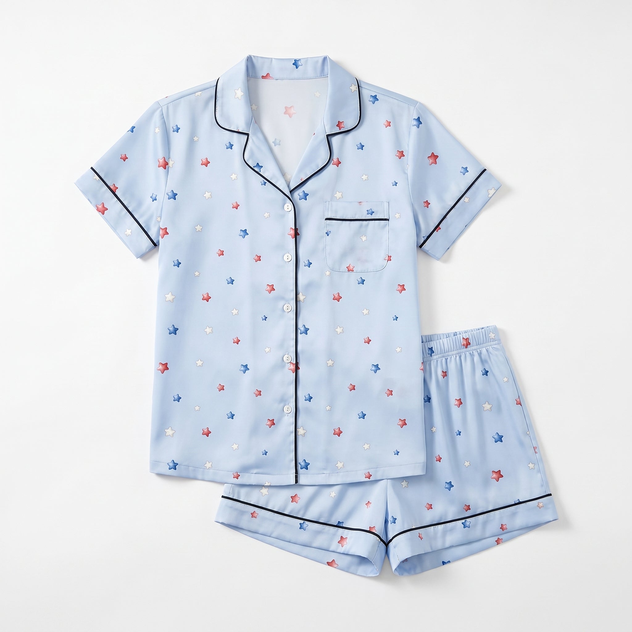 Short-Sleeved Women's Pajama Set in July Twinkle
