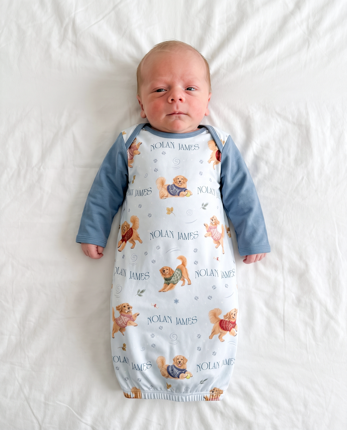 Personalized Baby Sleep Gown in Winter Wag