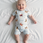 Personalized Snap Romper in Winter Wag