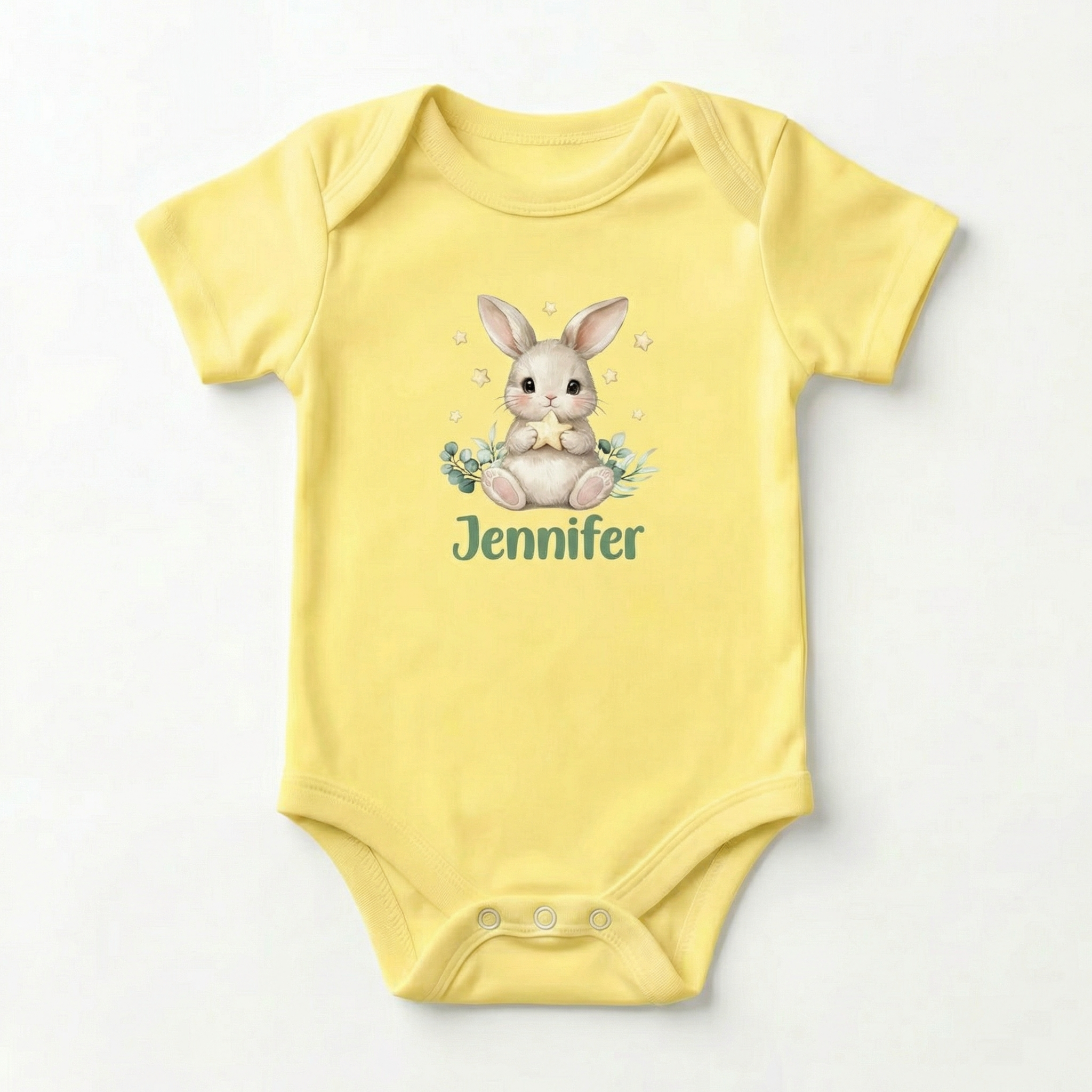 Personalized Graphic Bodysuit in Bunny Garden